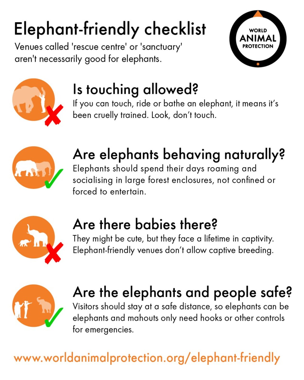 Elephant-friendly checklist