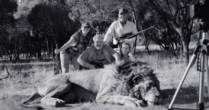 Photo depicting trophy hunting