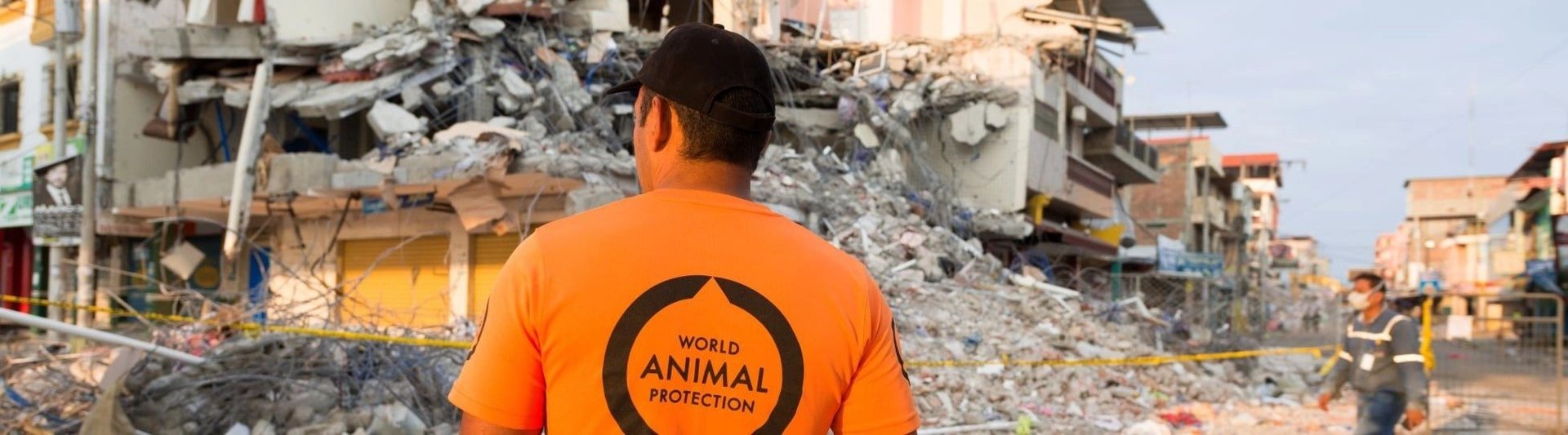 Staff member during Ecuador earthquakes