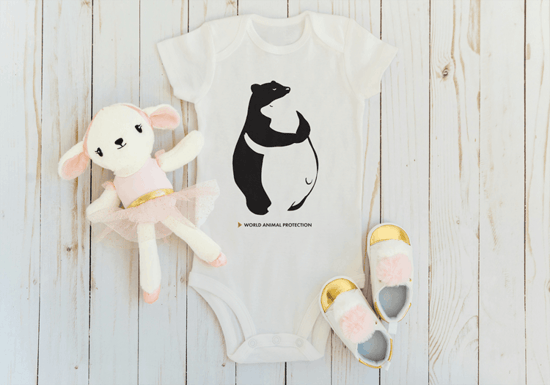 World Animal Protection baby bear onesie