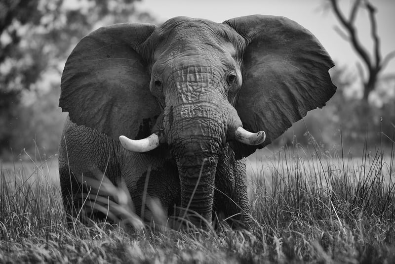 An elephant in the wild